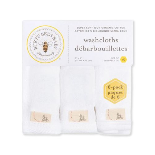 Burt's Bees Baby® 6-Pack Cloud Organic Cotton Washcloths