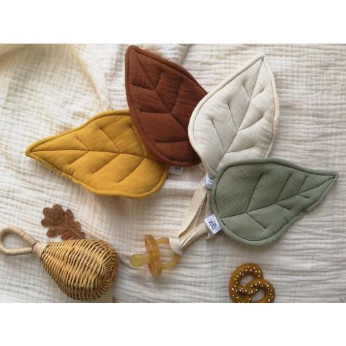 Etsy, Leaf Pacifier Holder Organic Fabric | Sage