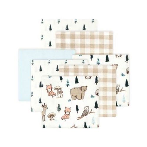 Little Treasure Hudson Baby Boys Cotton Poly Flannel Receiving Blankets 7Pk Multipack
