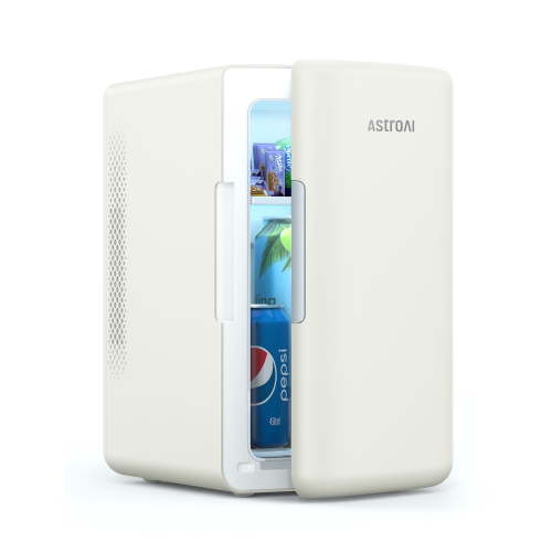 AstroAI Mini Fridge, Portable Compact Refrigerator, 6L/8 Cans, Cool and Warm, White