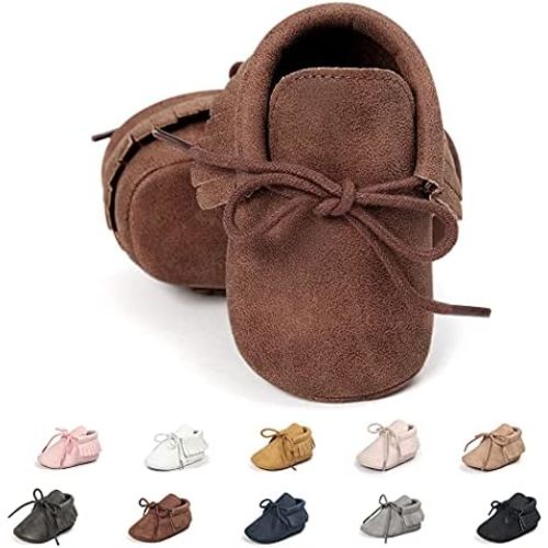 Baby Loafers Boys Girls Infant Shoes Soft Sole Tassels Moccasins Anti-Slip Crib Shoes