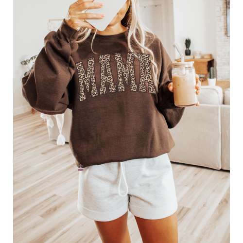 Mommy and Me Matching Shirts or Sweatshirts, Leopard Print First Mothers Day Outfit, Mama and Mini Shirts, Mom Gifts, Baby shower Gift,