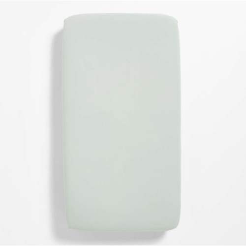 Cozy Cloud Muted Teal Washed Organic Cotton Baby Crib Fitted Sheet