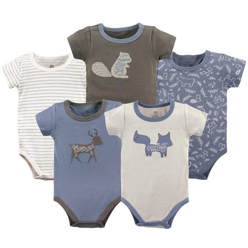 Yoga Sprout Cotton Bodysuit, 5 Pack