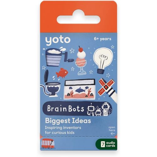 YOTO BrainBots: Biggest Ideas – 7 Audio Cards for Use with Player & Mini All-in-1 Audio Device, Educational & Screen-Free Listening with Fun Stories for Learning & Interactive Quizzes, Ages 6+