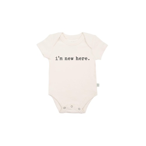 Organic Baby Braphic Bodysuit | I'm New Here, Newborn