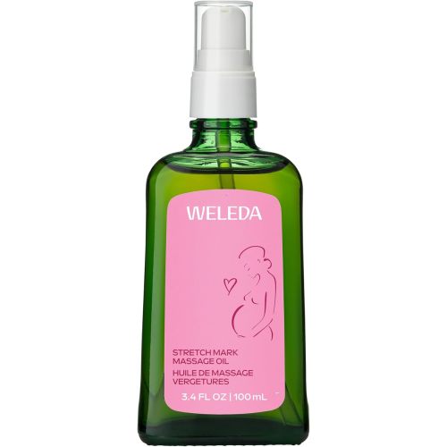 Weleda Stretch Mark Pregnancy Massage Oil, 3.4 Fluid Ounce, Plant Rich Oil with Vitamin E, Sweet Almond, Jojoba and Arnica Oils