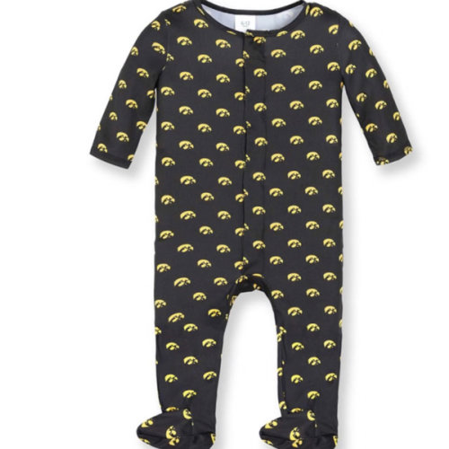 Iowa Hawkeyes BLACK Baby Magnetic Romper Pajamas - 742810010
