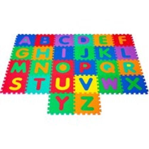 Interlocking Foam Tile Play Mat with Letters by Hey! Play!