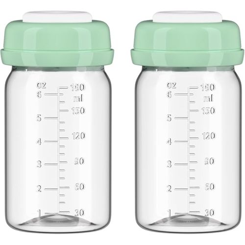 4pcs Breast Milk Storage Bottles 6oz/180ml Compatible with Spectra S1 S2 9 Plus,Motif Luna/Ameda MYA/Bellababy Pumps, Wide-Neck Collection Bottle Container for Fridge, Pumping Bottles