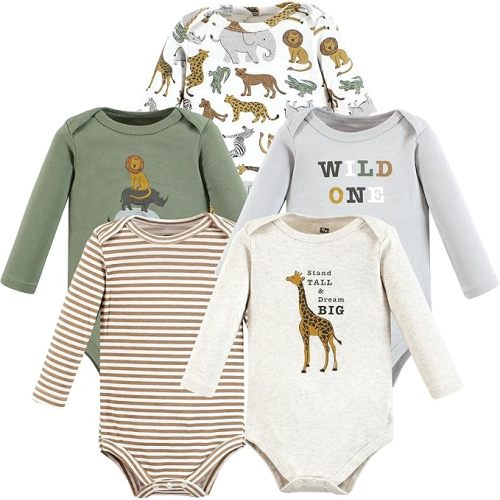 Luvable Friends Hudson Baby Bodysuits 5pk