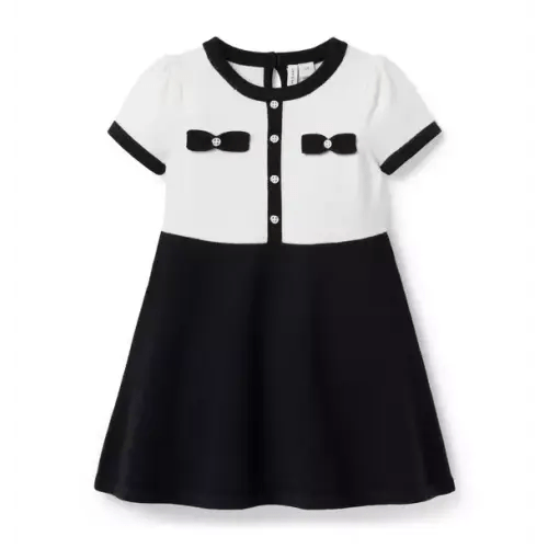 Girl JJ Black The Bow Sweater Dress by Janie and Jack