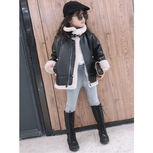 Match My Vibe Fleece Lined Vegan Leather Jacket