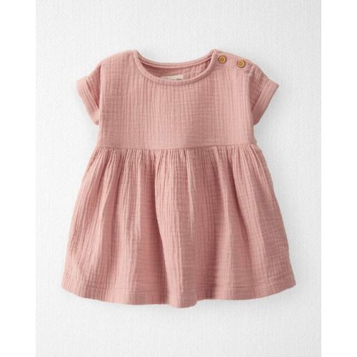 Baby Organic Cotton Gauze Dress in Pink - Little Planet | Carter's