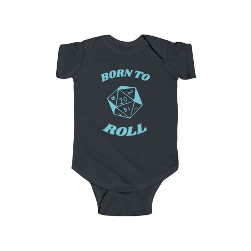 D&D Baby Onesie Born To Roll D20 – Sunburst RPG