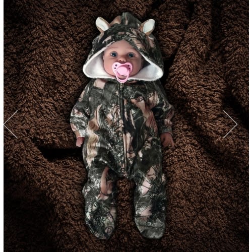The "Huntsie" Fleece Onesie Jumpsuit with Hood – You Had Me At Camo