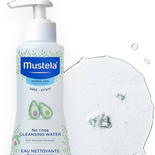Mustela No-Rinse Micellar Cleansing Water for Babies - Made with Natural Avocado Perseose & Aloe Vera - Safely Cleans Baby's Face, Hands & Diaper Area - 1 or 2-Pack - Various Sizes