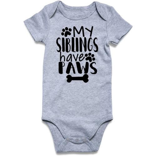 Funnycokid Baby Boys Girls Bodysuit Funny Newborn Romper Short Sleeve Infant Neutral Outfits 0-12 Months