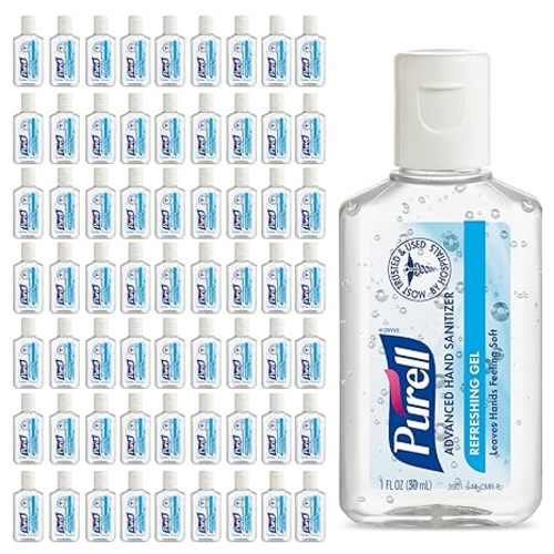 Purell Advanced Hand Sanitizer Refreshing Gel, Clean Scent, 2 fl oz Travel Size Flip Cap Bottle (Pack of 6) – 3155-04-EC