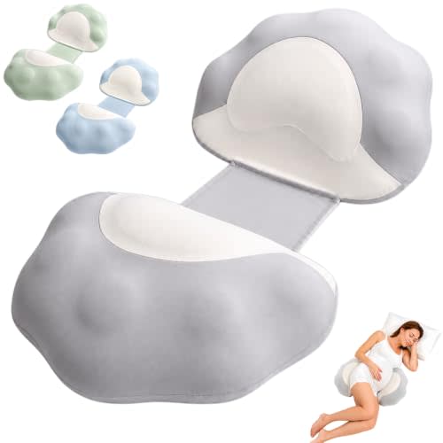 Pregnancy Pillow for Sleeping Cooling Wedge Maternity Body Pillow | Full-Body Support for Back Hips Belly. Removable Cover, Machine Washable. Pregnancy Pain Relief. Perfect for Side Sleepers