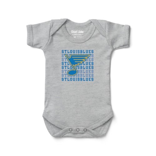 Newborn & Infant St. Louis Blues Chad & Jake Heather Gray Bodysuit
