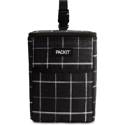 PackIt Freezable Double Bottle Bag, Built with EcoFreeze Technology, Antimicrobial lining, Collapsible, Reusable, Zip Closure, Buckle Handle, Perfect for Breastmilk and Formula On the Go