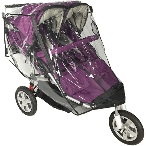 Rain Cover for Double Stroller,Universal Size Weather Shield for Side by Side Double Baby Stroller.