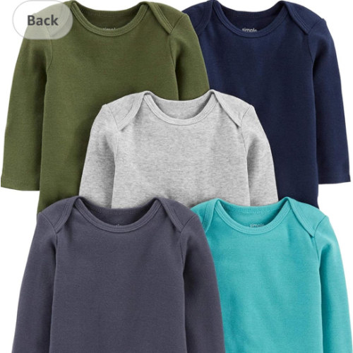 Simple Joys by Carter's Baby-Boys Long-Sleeve Bodysuit Pack of 5Bodysuit
