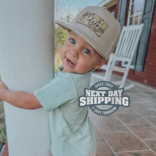 Personalized Snapback Hat | Infant and Youth, Camo- Style BR - CAMO