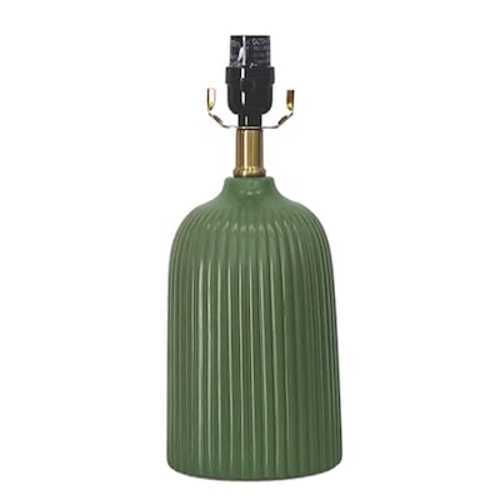 allen + roth 13-in Green Plug-in Ceramic Lamp Base PTL-9044 at Lowes.com