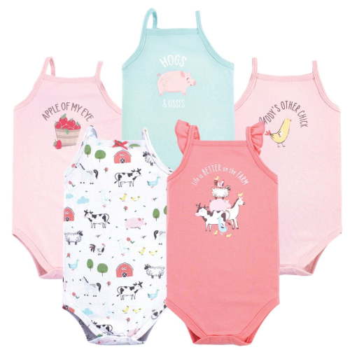 Hudson Baby Sleeveless Bodysuits, 5-Pack, Preemie-24 Months