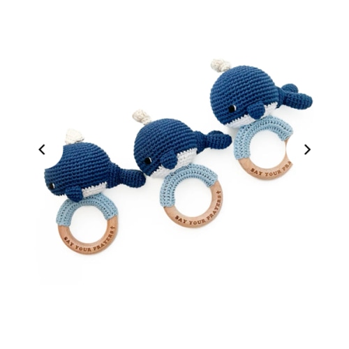 Jonah's Whale Knitted Teether Rattle