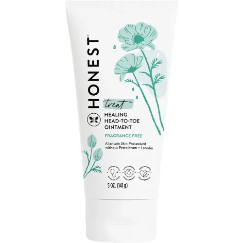 The Honest Company Head to Toe Multi-Purpose Healing Ointment | Safe for Sensitive Skin | Hypoallergenic, Fragrance Free, Vegan | 5 oz