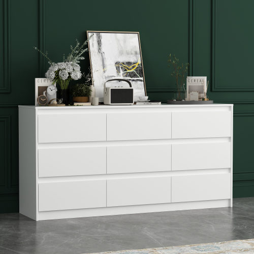 FUFU&GAGA White 9 -Drawer 63.0-in W Standard dresser