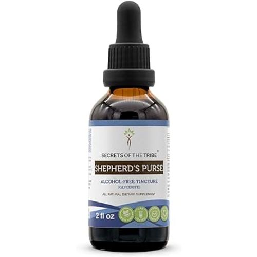 Secrets of the Tribe Shepherd's Purse Alcohol-Free Liquid Extract, Shepherd's Purse (Capsella Bursa-Pastoris) Dried Herb (2 FL OZ)