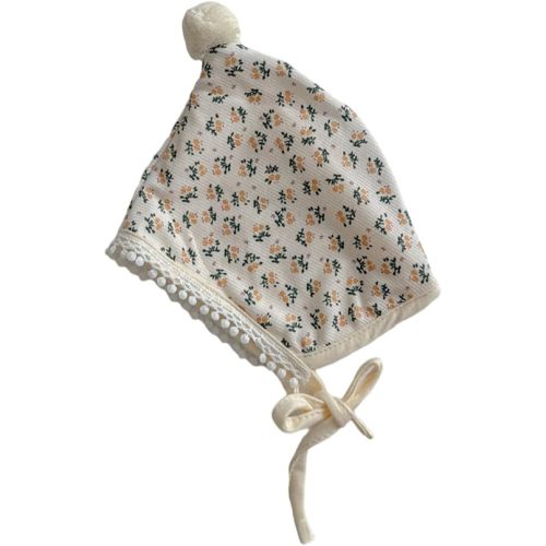 Upgrades Baby Hat Cotton Bonnet Soft Toddler Hat Vintage Infant Girl Hat for Spring & Autumn for Girls 0-12 Month