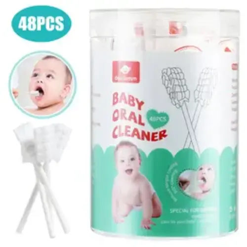 dearlomum Tongue Cleaner Newborn Toothbrush 48PCS Disposable Infant Toothbrush Clean Mouth Gauze Gum Cleaner Oral Cleaning Stick Dental Care Toothpaste Alternative for Baby Oral Health #Summervibes - TikTok Shop