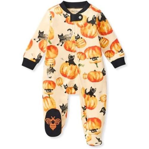 Burt's Bees Baby Girls' Organic Cotton, Sleep and Play Footed Pajamas
