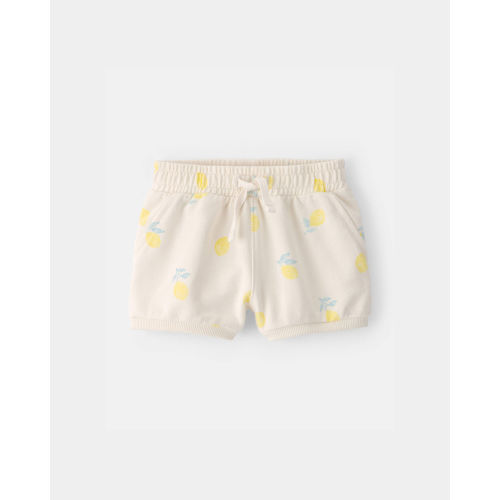 Baby Girl French Terry Shorts - Cream | Carter's
