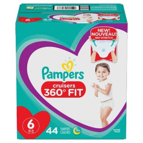 Pampers Cruisers 360 Disposable Diapers Super Pack - Size 6 (44ct)