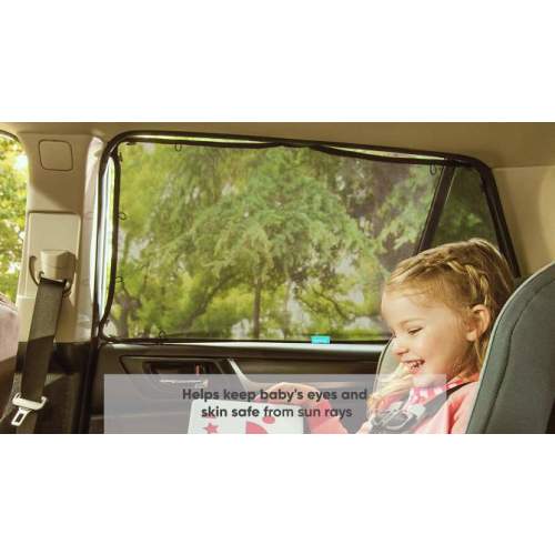 Munchkin Brica Magnetic Stretch to Fit Sun Shade - Black: Automotive Interior Covers, Nylon, 1 Pack