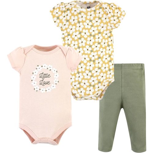 Hudson Baby Unisex Cotton Bodysuit and Pant Set