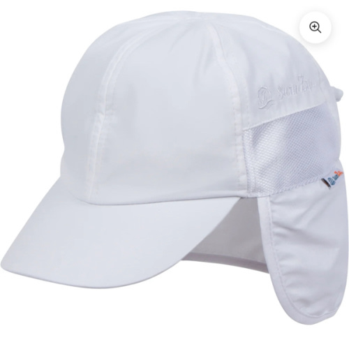 Kids Flap Hat | White