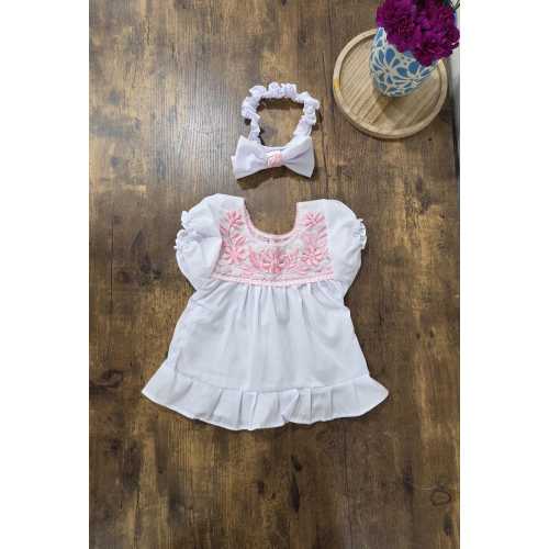 Embroidered Mexican Dress for Baby Girl: Cielito Lindo Outfit
