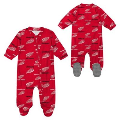 NHL Detroit Red Wings Infant Boys' Sleeper Bodysuit - 6-9M