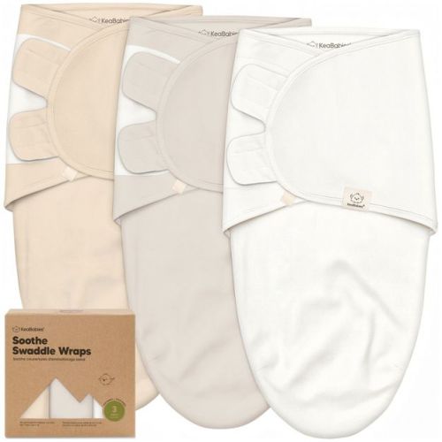 KeaBabies 3pk Organic Swaddle Sleep Sacks Baby, Premies Newborn Swaddles Wrap 0-3 Months, Soft Wearable Swaddle Blanket (Purest, OS)