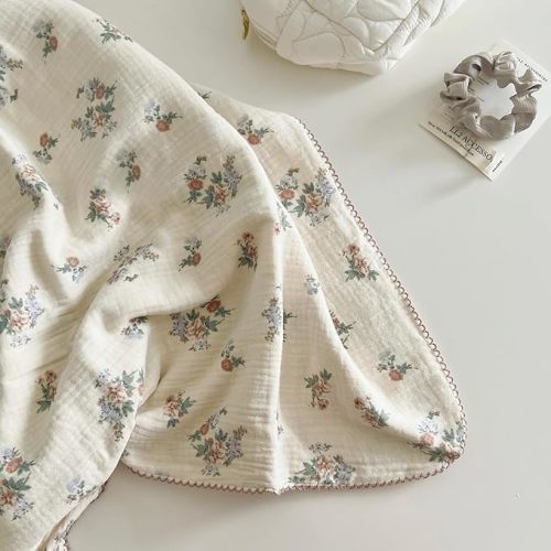 BuLuTu Cotton Muslin Toddler Blanket