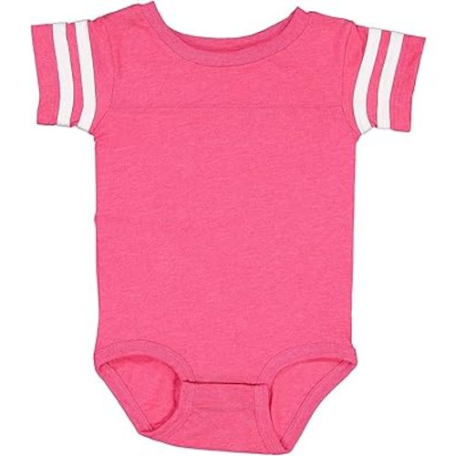 Baby Soft Short Sleeve Football Bodysuit (4437)
