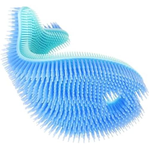 Innobaby Bathin' Smart Silicone Fish Bath Scrub, Aqua/Periwinkle