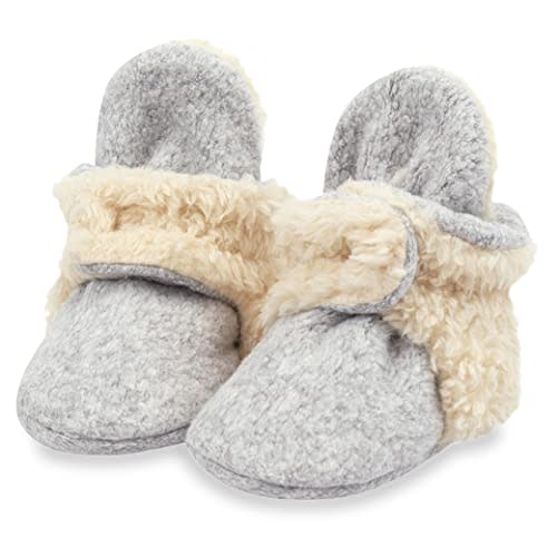 Zutano Unisex Fleece Baby Booties, Two Snap Closure, Newborn to 24 Months